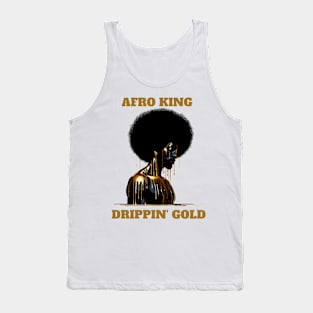 Afro King Drippin' Gold Tank Top